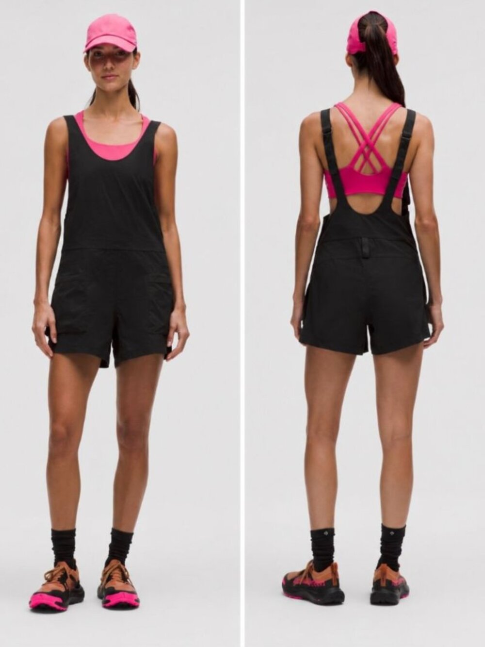 Lululemon Glyde Cargo Hiking Romper Trail Outdoors Black Size Medium